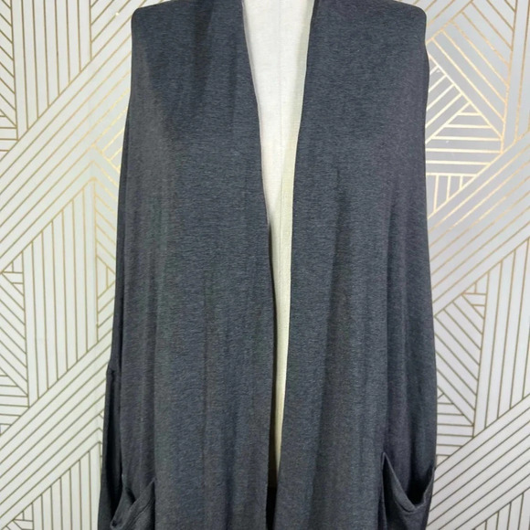 Beyond Yoga Gray Modal Dolman Sleeve Fleece‎ Cardigan Size US XS/S - Picture 5 of 11